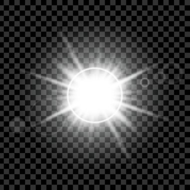 Parlak ışık efektlerinden oluşan yaratıcı bir konsept vektör kümesi siyah arka planda izole edilmiş kıvılcımlarla parlar. Resim tasarımı için, Noel kutlaması için pankart, sihirli ışık ışını