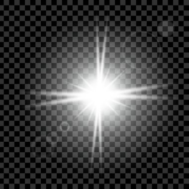 Parlak ışık efektlerinden oluşan yaratıcı bir konsept vektör kümesi siyah arka planda izole edilmiş kıvılcımlarla parlar. Resim tasarımı için, Noel kutlaması için pankart, sihirli ışık ışını