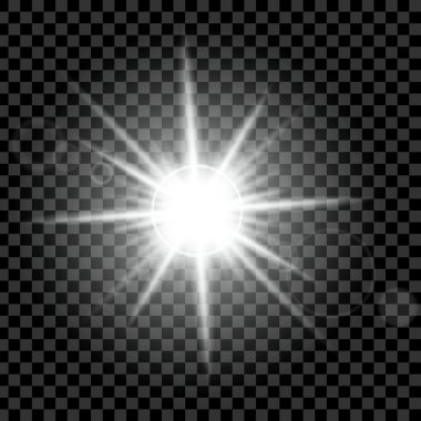 Parlak ışık efektlerinden oluşan yaratıcı bir konsept vektör kümesi siyah arka planda izole edilmiş kıvılcımlarla parlar. Resim tasarımı için, Noel kutlaması için pankart, sihirli ışık ışını