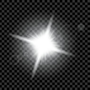 Parlak ışık efektlerinden oluşan yaratıcı bir konsept vektör kümesi siyah arka planda izole edilmiş kıvılcımlarla parlar. Resim tasarımı için, Noel kutlaması için pankart, sihirli ışık ışını