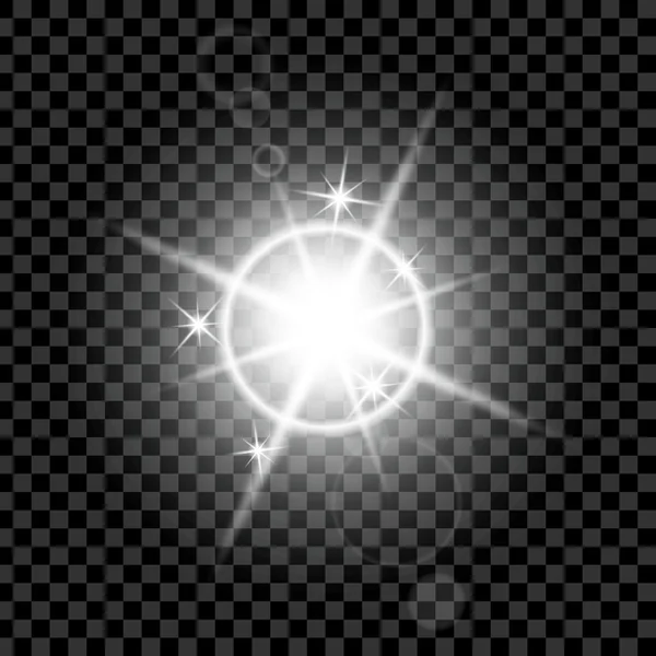 Concept créatif Ensemble vectoriel d'étoiles à effet de lumière brillante éclate avec des étincelles isolées sur fond noir. Pour la conception d'art de modèle d'illustration, bannière pour Noël célèbrent, rayon d'énergie flash magique — Image vectorielle