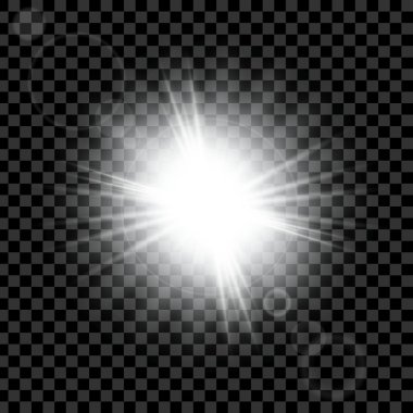 Parlak ışık efektlerinden oluşan yaratıcı bir konsept vektör kümesi siyah arka planda izole edilmiş kıvılcımlarla parlar. Resim tasarımı için, Noel kutlaması için pankart, sihirli ışık ışını