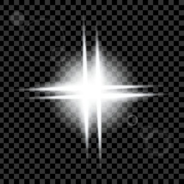 Parlak ışık efektlerinden oluşan yaratıcı bir konsept vektör kümesi siyah arka planda izole edilmiş kıvılcımlarla parlar. Resim tasarımı için, Noel kutlaması için pankart, sihirli ışık ışını