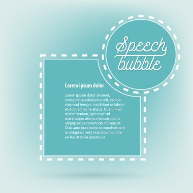 Abstract concept vector empty speech square quote text bubble. For web and mobile app isolated on background, illustration template design, creative presentation, business infographic social media. clipart