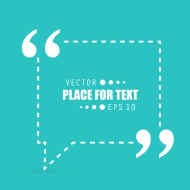 Abstract concept vector empty speech square quote text bubble. For web and mobile app isolated on background, illustration template design, creative presentation, business infographic social media. clipart