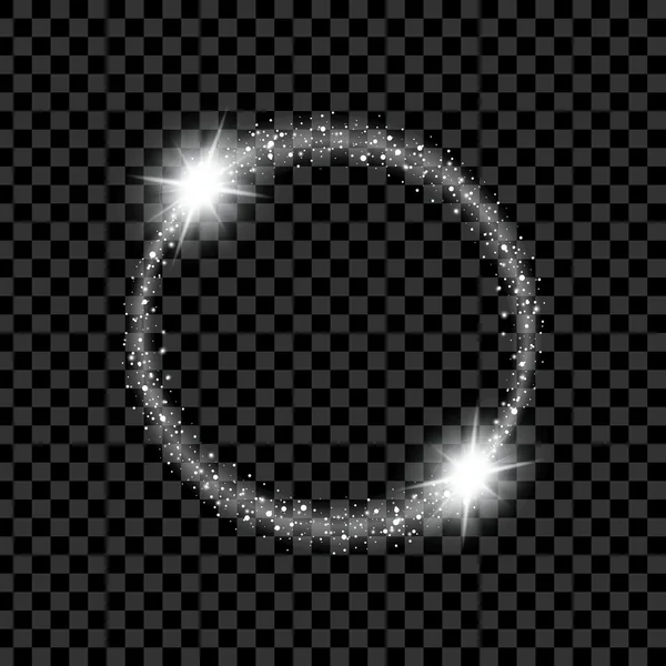 Parlak ışık efektlerinden oluşan yaratıcı bir konsept vektör kümesi siyah arka planda izole edilmiş kıvılcımlarla parlar. Resim tasarımı için, Noel kutlaması için pankart, sihirli ışık ışını