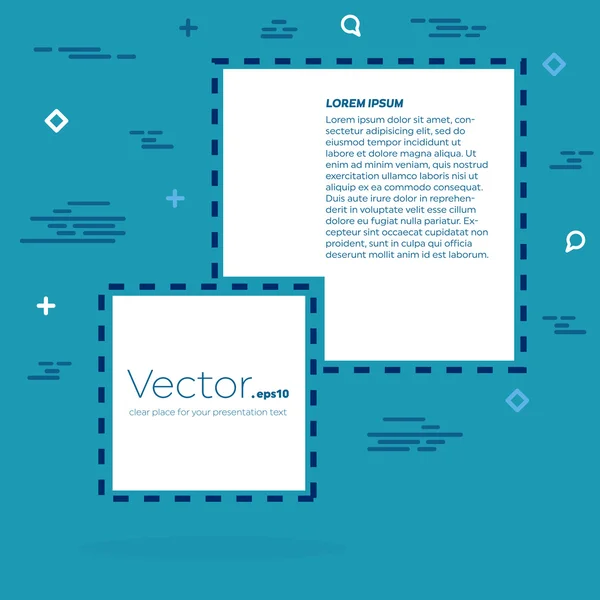 Abstrakt begrepp vektor tomma fyrkantiga citat text pratbubblan. För webb- och mobilapp isolerad på bakgrunden, illustration malldesign, kreativ presentation, business infographic sociala medier. — Stock vektor