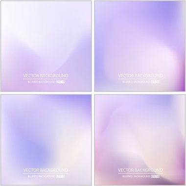 Soyut Yaratıcı konsept vektörü çok renkli bulanık arkaplan seti. Web ve Mobil Uygulamalar için, sanat örnekleme şablonu tasarımı, iş bilgileri ve sosyal medya, modern dekorasyon