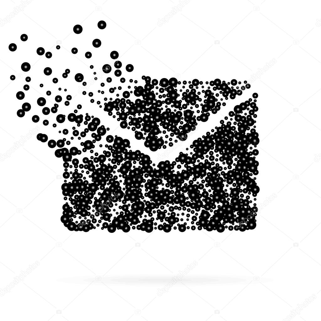 Abstract Creative concept vector icon of envelope for Web and Mobile Applications isolated on white background. Art illustration template design, Business software and social media infographic.
