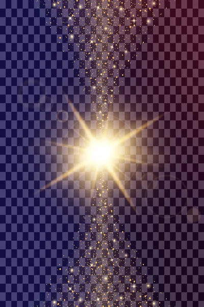 Concepto creativo Conjunto vectorial de estrellas con efecto de luz brillante estalla con destellos aislados sobre fondo negro. Para el diseño de arte de la plantilla de ilustración, banner para celebrar la Navidad, rayo mágico de energía flash — Archivo Imágenes Vectoriales