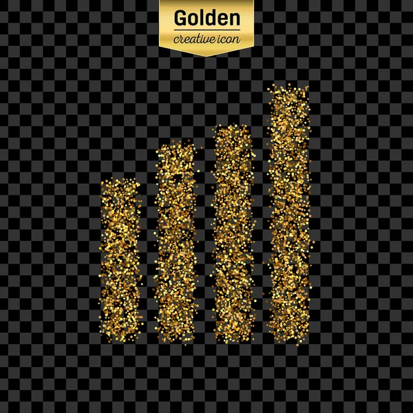 Gold-Glitzervektor-Symbol der drahtlosen isoliert auf dem Hintergrund. art creative concept illustration für web, leuchtendes Licht Konfetti, helle Pailletten, glitzerndes Lametta, abstraktes Bling, schimmernder Staub, Folie — Stockvektor