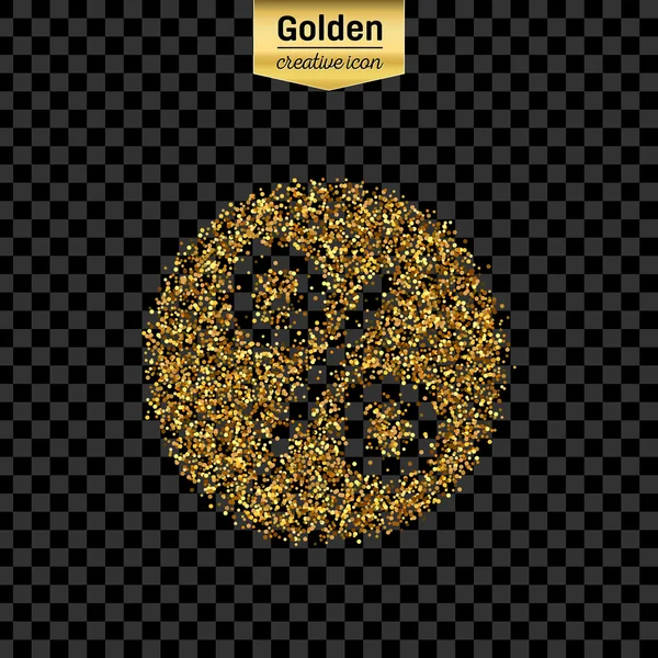 Gold-Glitzervektorsymbol von Prozent isoliert auf dem Hintergrund. art creative concept illustration für web, leuchtendes Licht Konfetti, helle Pailletten, glitzerndes Lametta, abstraktes Bling, schimmernder Staub, Folie — Stockvektor