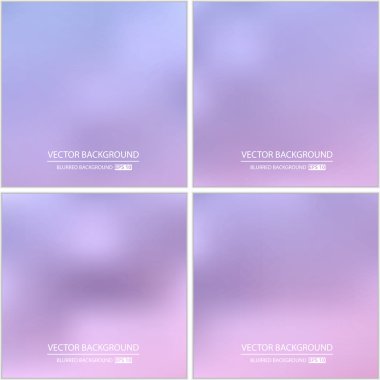 Soyut Yaratıcı konsept vektörü çok renkli bulanık arkaplan seti. Web ve Mobil Uygulamalar için, sanat örnekleme şablonu tasarımı, iş bilgileri ve sosyal medya, modern dekorasyon