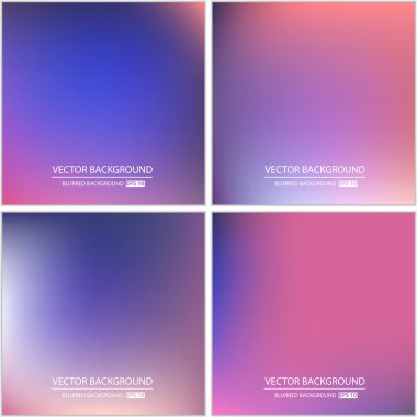 Soyut Yaratıcı konsept vektörü çok renkli bulanık arkaplan seti. Web ve Mobil Uygulamalar için, sanat örnekleme şablonu tasarımı, iş bilgileri ve sosyal medya, modern dekorasyon