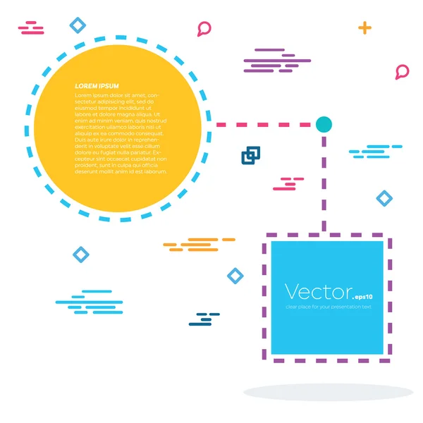 Abstrakte Konzept Vektor leere Rede Quadrat Zitat Textblase. für Web-und mobile App isoliert auf Hintergrund, Illustration Template Design, kreative Präsentation, Business-Infografik Social Media — Stockvektor