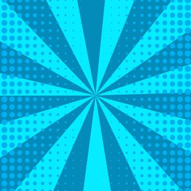 Yaratıcı soyut kavram vektör çizgi roman pop sanat tarzı boş düzeni şablonu bulutlar kiriş ve arka plan üzerinde izole nokta şekli ile. Web ve mobil uygulamalar, illüstrasyon kalıp çizmek için