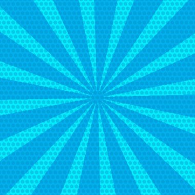 Yaratıcı soyut kavram vektör çizgi roman pop sanat tarzı boş düzeni şablonu bulutlar kiriş ve arka plan üzerinde izole nokta şekli ile. Web ve mobil uygulamalar, illüstrasyon kalıp çizmek için