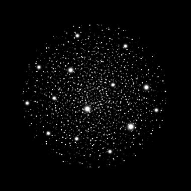 Parlak ışık efektlerinden oluşan yaratıcı bir konsept vektör kümesi siyah arka planda izole edilmiş kıvılcımlarla parlar. Resim tasarımı için, Noel kutlaması için pankart, sihirli ışık ışını.