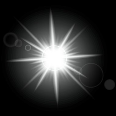 Parlak ışık efektlerinden oluşan yaratıcı bir konsept vektör kümesi siyah arka planda izole edilmiş kıvılcımlarla parlar. Resim tasarımı için, Noel kutlaması için pankart, sihirli ışık ışını.