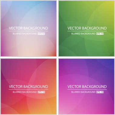 Soyut Yaratıcı konsept vektörü çok renkli bulanık arkaplan seti. Web ve Mobil Uygulamalar için, sanat örnekleme şablonu tasarımı, iş bilgileri ve sosyal medya, modern dekorasyon