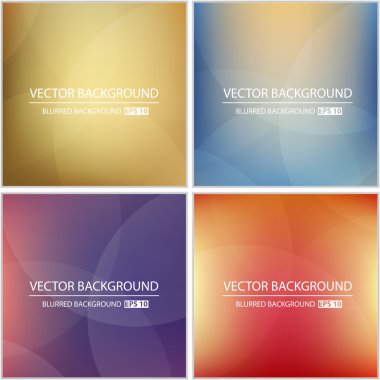 Soyut Yaratıcı konsept vektörü çok renkli bulanık arkaplan seti. Web ve Mobil Uygulamalar için, sanat örnekleme şablonu tasarımı, iş bilgileri ve sosyal medya, modern dekorasyon
