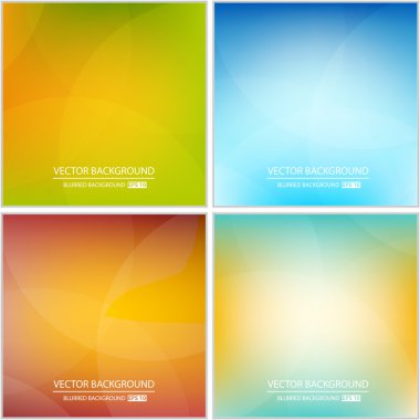 Soyut Yaratıcı konsept vektörü çok renkli bulanık arkaplan seti. Web ve Mobil Uygulamalar için, sanat örnekleme şablonu tasarımı, iş bilgileri ve sosyal medya, modern dekorasyon
