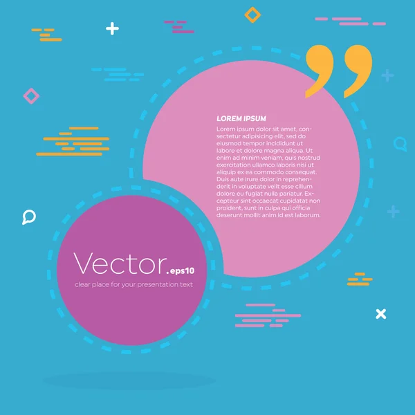 Абстрактный вектор понятия пустой речевой квадрат цитаты текстовый пузырь. Для веб и мобильных приложений, изолированных на фоне, иллюстрации шаблон дизайна, творческая презентация, бизнес-инфографические социальные медиа — стоковый вектор