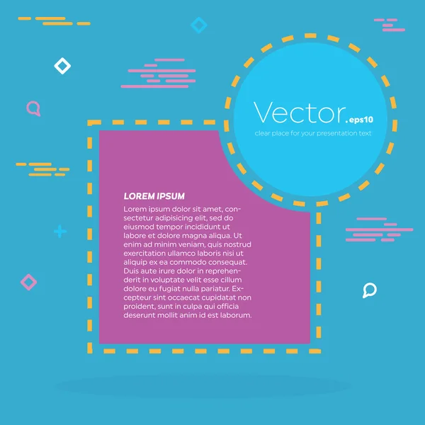 Abstrakte Konzept Vektor leere Rede Quadrat Zitat Textblase. für Web-und mobile App isoliert auf Hintergrund, Illustration Template Design, kreative Präsentation, Business-Infografik Social Media — Stockvektor