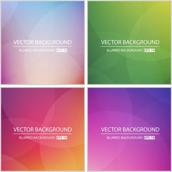Abstract Creative concept vector multicolored blurred background set. For Web and Mobile Applications, art illustration template design, business infographic and social media, modern decoration — Stock Vector