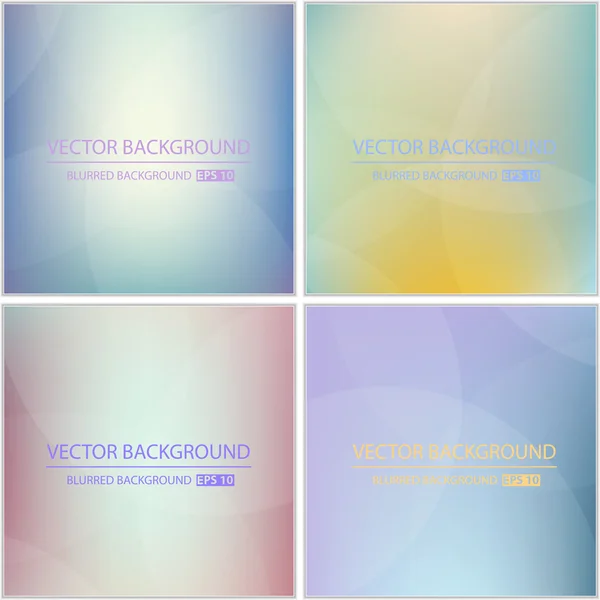 Abstract Creative concept vector multicolored blurred background set. For Web and Mobile Applications, art illustration template design, business infographic and social media, modern decoration — Stock Vector