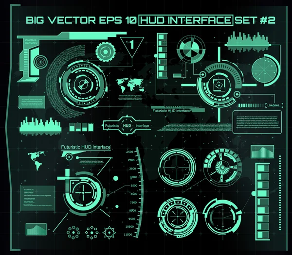 추상적 인 미래, 개념 벡터 미래적으로 파란 가상 그래픽 터치 사용자 인터페이스 HUD. 웹의 경우, 웹 사이트의 모바일 애플리케이션은 검정 색 배경, 테크노, 온라인 디자인, 비즈니스, 귀, 귀에 독립적 이다. — 스톡 벡터