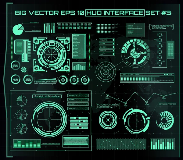 Abstrakt framtid, koncept vektor futuristisk blå virtuell grafisk touch användargränssnitt HUD. För webb, webbplats, mobila applikationer isolerade på svart bakgrund, techno, online design, företag, gui, ui — Stock vektor