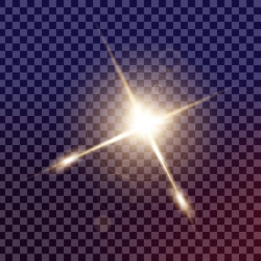 Parlak ışık efektlerinden oluşan yaratıcı bir konsept vektör kümesi siyah arka planda izole edilmiş kıvılcımlarla parlar. Resim tasarımı için, Noel kutlaması için pankart, sihirli ışık ışını