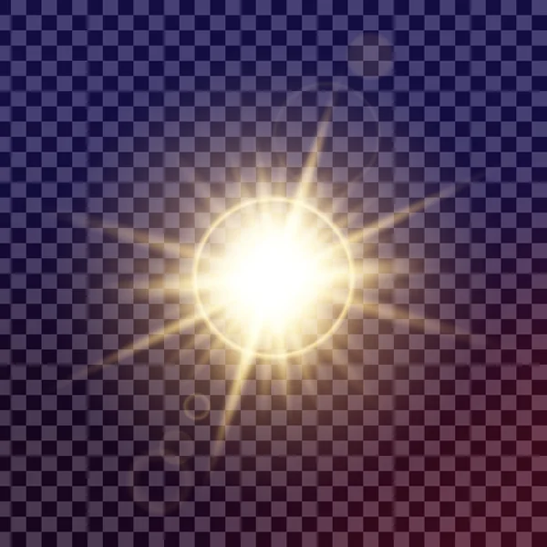 Conceito criativo Conjunto vetorial de estrelas de efeito de luz brilhante explode com faíscas isoladas em fundo preto. Para ilustração modelo arte design, banner para o Natal comemorar, raio de energia flash mágico —  Vetores de Stock