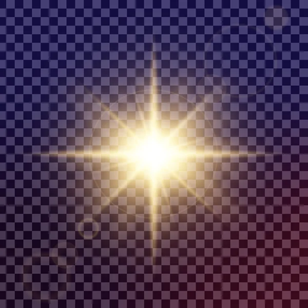 Conceito criativo Conjunto vetorial de estrelas de efeito de luz brilhante explode com faíscas isoladas em fundo preto. Para ilustração modelo arte design, banner para o Natal comemorar, raio de energia flash mágico —  Vetores de Stock