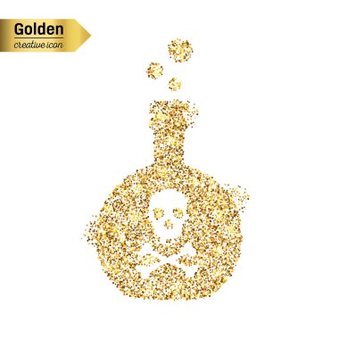 Toksin altın glitter simgesi 