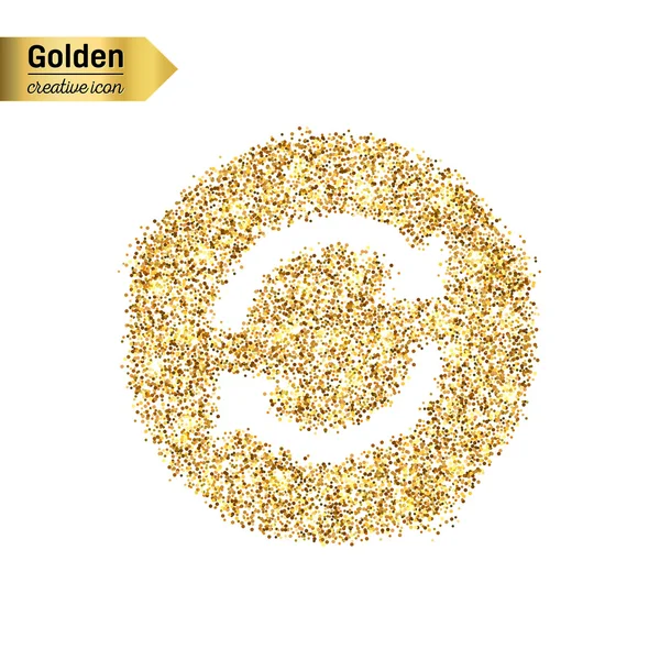 Gold-Glitzersymbol der Pfeile — Stockvektor