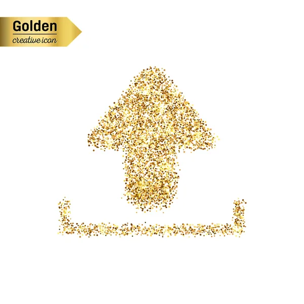 Gouden glitter icoon van Download — Stockvector