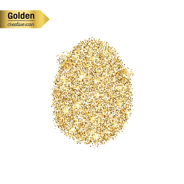 Icona glitter oro di uovo — Vettoriale Stock