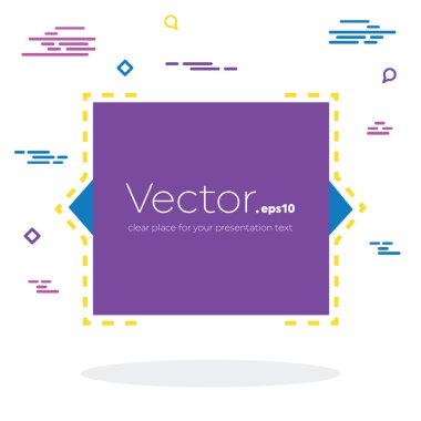 Soyut kavram vektör boş konuşma kare alıntı metin balonu. Web ve mobil app izole arka plan, illüstrasyon şablon tasarımı, yaratıcı sunu, iş Infographic sosyal medya için.