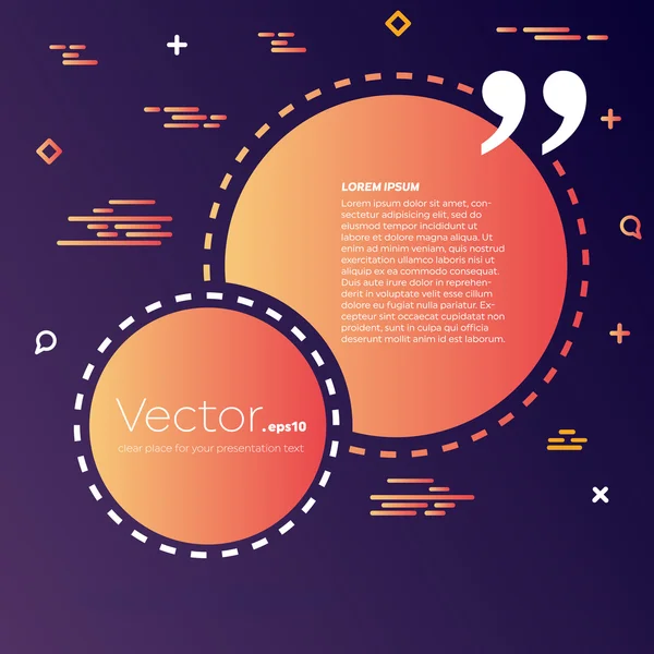 Abstrakte Konzept Vektor leere Rede Quadrat Zitat Textblase. für Web-und mobile App isoliert auf Hintergrund, Illustration Template Design, kreative Präsentation, Business-Infografik Social Media. — Stockvektor