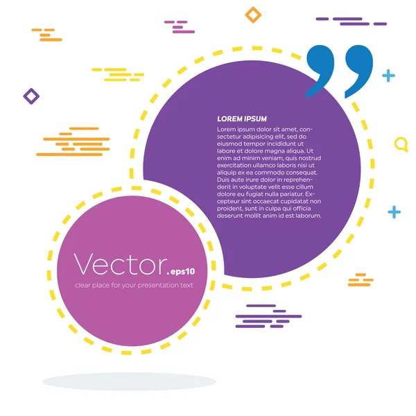 Abstrakte Konzept Vektor leere Rede Quadrat Zitat Textblase. für Web-und mobile App isoliert auf Hintergrund, Illustration Template Design, kreative Präsentation, Business-Infografik Social Media. — Stockvektor