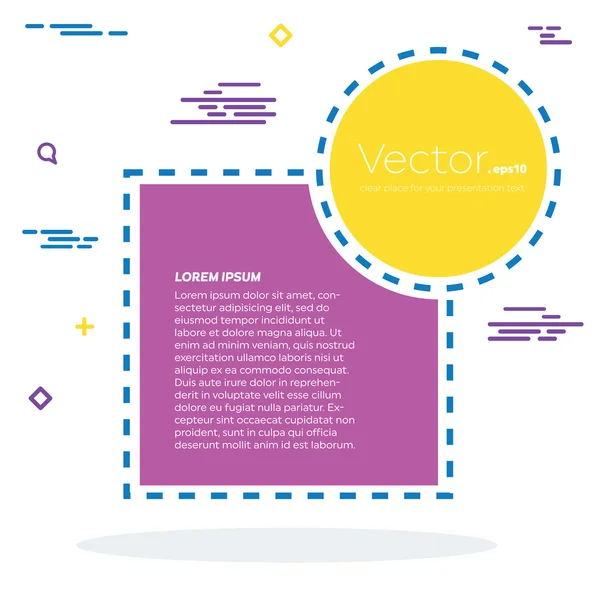 Abstrakte Konzept Vektor leere Rede Quadrat Zitat Textblase. für Web-und mobile App isoliert auf Hintergrund, Illustration Template Design, kreative Präsentation, Business-Infografik Social Media. — Stockvektor