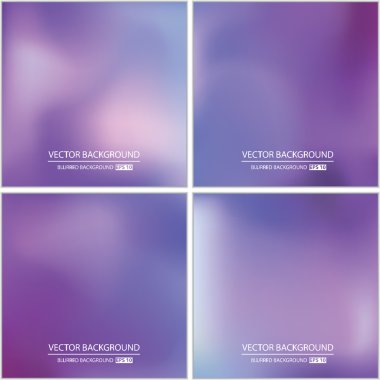 Soyut Yaratıcı konsept vektörü çok renkli bulanık arkaplan seti. Web ve Mobil Uygulamalar için, sanat örnekleme şablonu tasarımı, iş bilgileri ve sosyal medya, modern dekorasyon.