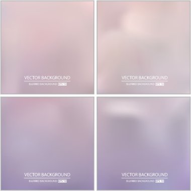 Soyut Yaratıcı konsept vektörü çok renkli bulanık arkaplan seti. Web ve Mobil Uygulamalar için, sanat örnekleme şablonu tasarımı, iş bilgileri ve sosyal medya, modern dekorasyon.