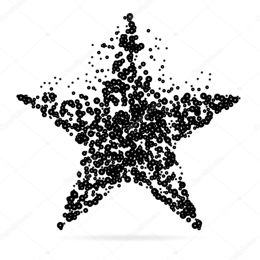 Abstract creative concept vector icon of star for web and mobile app isolated on background. For art illustration template design, business infographic, social media, digital flat silhoette.