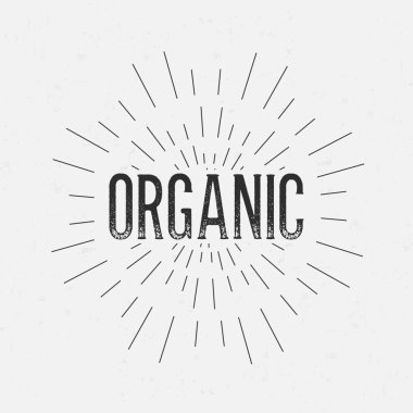 Metin ile soyut yaratıcı konsept tasarım düzeni. Web ve mobil simge izole üzerinde arka plan, sanat şablon, retro öğeler, logo, kimlik, etiketleri, rozet, mürekkep, etiket, kartı için.