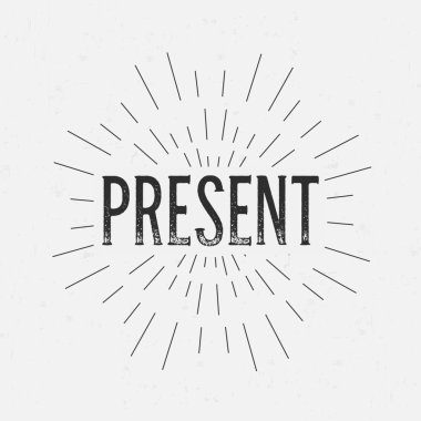 Metin ile soyut yaratıcı konsept tasarım düzeni. Web ve mobil simge izole üzerinde arka plan, sanat şablon, retro öğeler, logo, kimlik, etiketleri, rozet, mürekkep, etiket, kartı için.