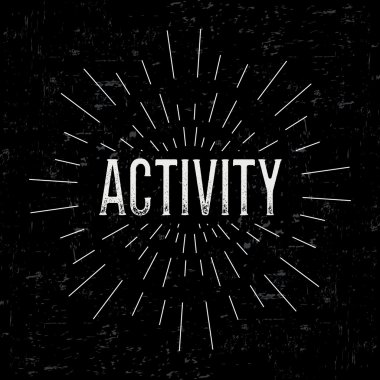 Metin ile soyut yaratıcı konsept tasarım düzeni. Web ve mobil simge izole üzerinde arka plan, sanat şablon, retro öğeler, logo, kimlik, etiketleri, rozet, mürekkep, etiket, kartı için.