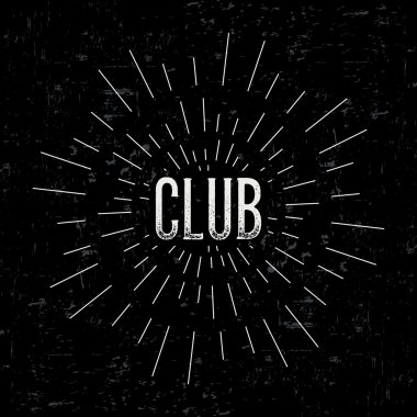 Metin ile soyut yaratıcı konsept tasarım düzeni. Web ve mobil simge izole üzerinde arka plan, sanat şablon, retro öğeler, logo, kimlik, etiketleri, rozet, mürekkep, etiket, kartı için.